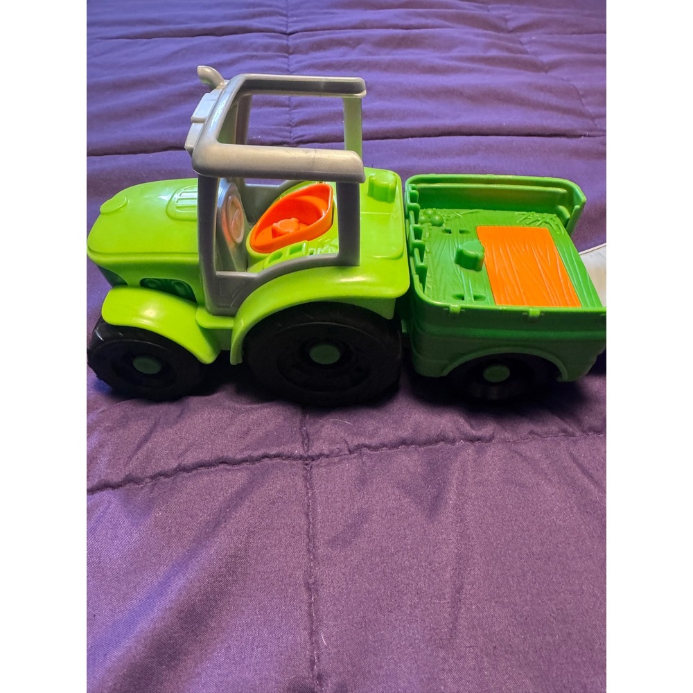 Fisher-Price Little People Caring for Animals Tractor Green Toy JCW70